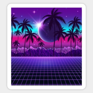 Twilight Retrowave Sticker